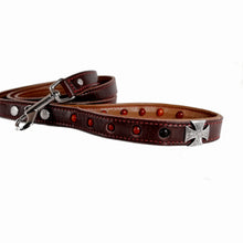 Load image into Gallery viewer, Little Way Leather Dog Leash for praying the Rosary