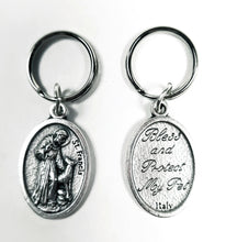 Load image into Gallery viewer, St. Dominic Leather Dog Collar - with holy medal