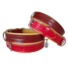 Load image into Gallery viewer, St. Dominic Leather Dog Collar - with holy medal