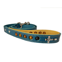 Load image into Gallery viewer, NEW!! Leather Dog Leash with Rosary  - Our Lady of Guadalupe