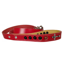 Load image into Gallery viewer, Leather Dog Leash with rosary - the &quot;Carlo Leash&quot;