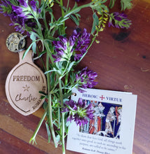 Load image into Gallery viewer, Charlie Kirk &amp; Heroic Virtue handcrafted leather key chains